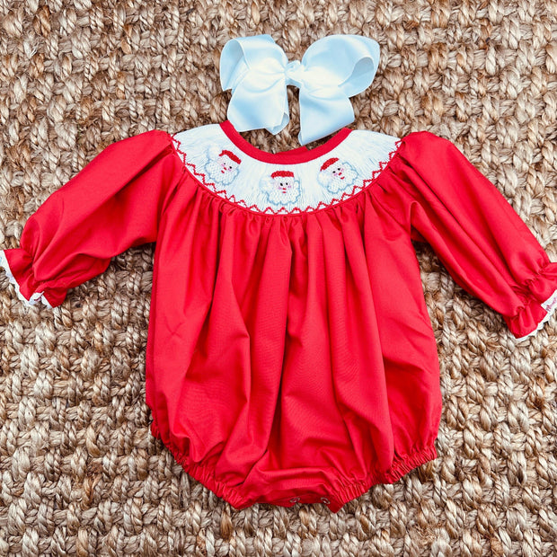smocked christmas dress 6 months Christmas Nativity Smocked Dress in Darker Blue