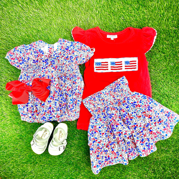 Floral Charlotte Bubble in America Liberty Print