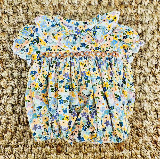 Autumn Floral Smocked London Bubble