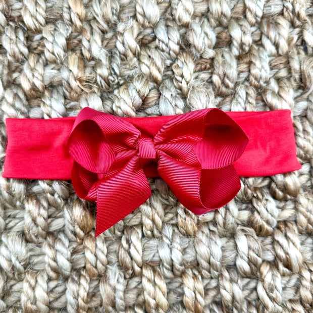 Bow Headband on Soft Stretchy Fabric