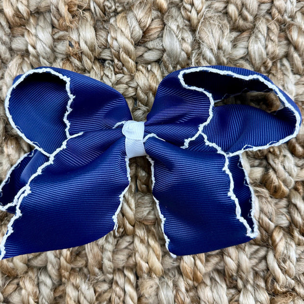 Moonstitch Hair Bow in Grosgrain Ribbon