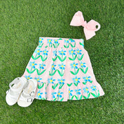 Printed Flower Girl's Skirt