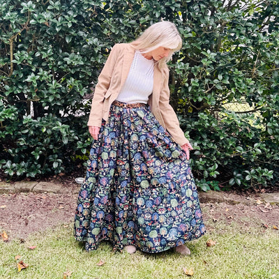 Elegant Forest Lady's Maxi Skirt