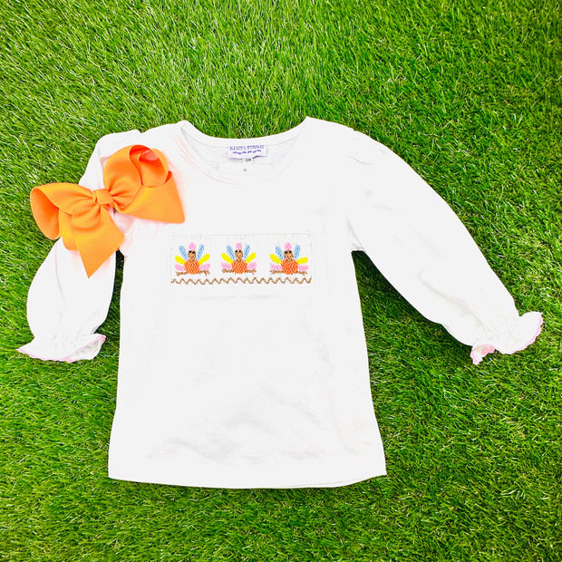 Girl's Turkey Smocked Shirt