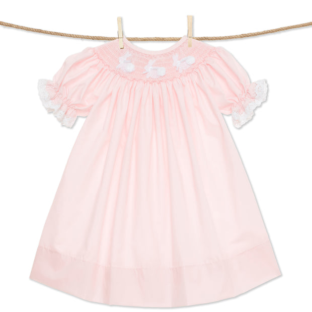 easter dress pink Pink with Easter Bunnies Dress - Baby Girls