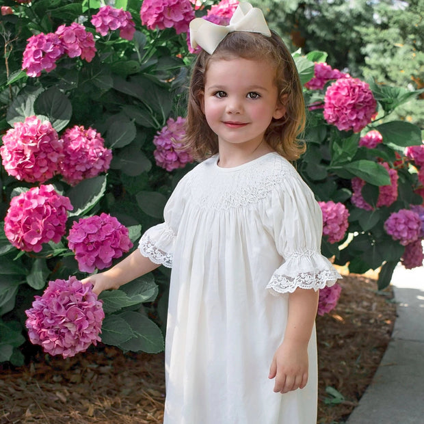 Ivory Smocked Heirloom Dress – Pleats and Stitches