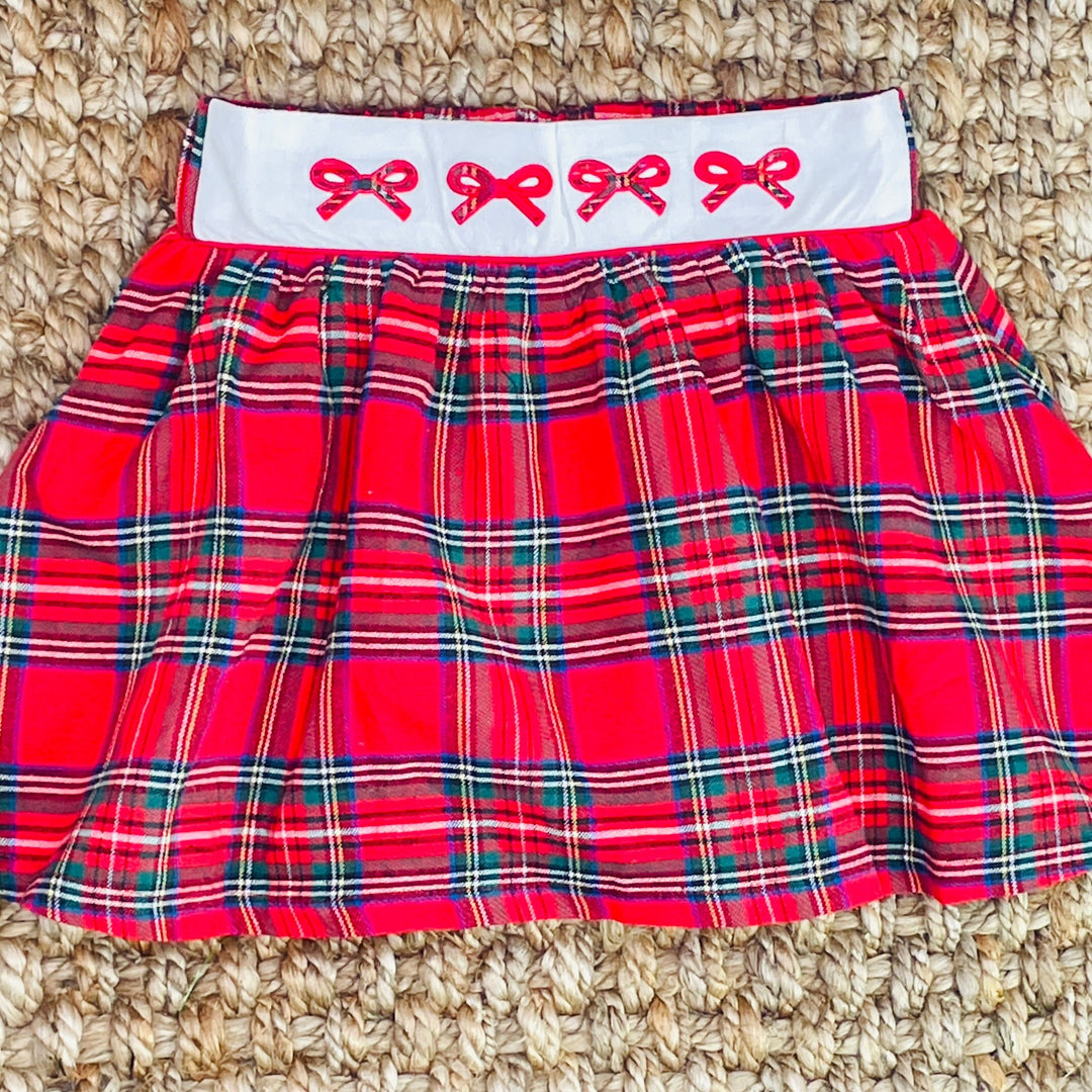 Plus size] Classic Christmas red plaid A-line skirt – Cutiekill
