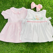 Easter Embroidered and Smocked 2 Piece Dress - Vintage style