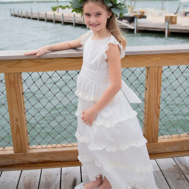 Tiered Ivory & lace Heirloom Dress Tiered Ivory & lace Heirloom Dress