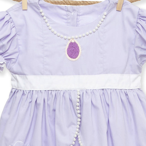 Embroidered Amulet princess dress with pearls! Inspired by Sofia