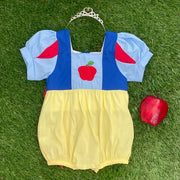Embroidered Princess Romper - Snow White inspired