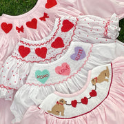 Valentine Smocked Dress - Candy Hearts!