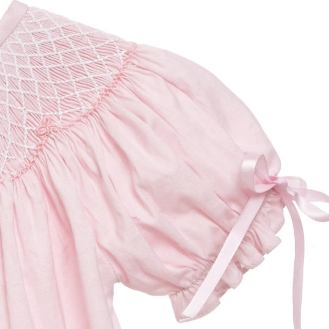 Pink Smocked Heirloom Bishop Dress