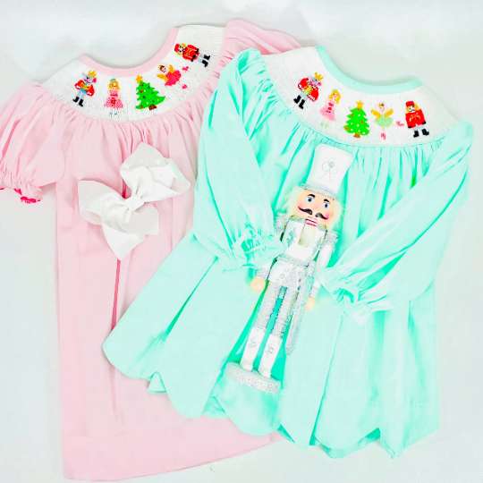 Nutcracker Christmas Smocked Dress 8 Nutcracker Christmas Smocked Dress 8