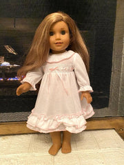 Clara Nutcracker Dress in Soft Knit Cotton with pink ribbon
