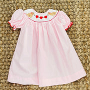 Valentine Smocked Dress - Red Hearts and Puppies!