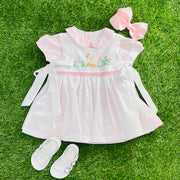 Easter Embroidered and Smocked 2 Piece Dress - Vintage style